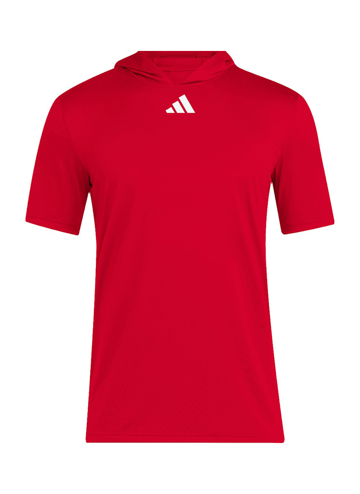 adidas Adidas Men's Short-Sleeve Hoodie in Team Power Red / White